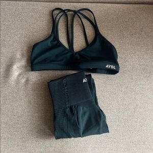 AYBL balance V2 seamless leggings and matching essential strappy sports bra